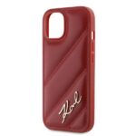 Karl Lagerfeld - Diagonal Quilted Script (KLHCP15SPQDSMGR) - iPhone 15 - Red – Image 2