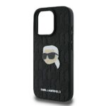 Karl Lagerfeld - Hardcase Leather Monogram (KLHCP16LPGKLKIPK) - iPhone 16 Pro - Karl Head Pin – Image 2
