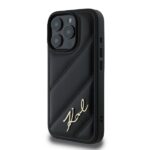 Karl Lagerfeld - Diagonal Quilted Script (KLHCP16XPQDSMGK) - iPhone 16 Pro Max - Black – Image 5