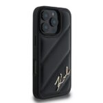 Karl Lagerfeld - Diagonal Quilted Script (KLHCP16XPQDSMGK) - iPhone 16 Pro Max - Black – Image 6