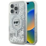 Karl Lagerfeld - Liquid Glitter MagSafe (KLHMP16XLGCHSGH) - iPhone 16 Pro Max - Transparent Choupette Head