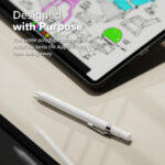 Ringke - Silicone Drafting Pencil Case - for Apple Pencil 2nd Generation / Pro, Easy to Attach, Durable Elasticity - White – Image 3