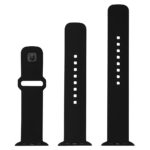 Fixed - Silicone Sporty Strap Set 32mm - Apple Watch 1/2/3/4/5/6/7/8/9/10/SE/SE 2 (38/40/41/42mm) - Black – Image 3