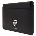 Karl Lagerfeld - Computer Sleeve Saffiano (KLCS14SAKCPMK) - 14", Magnetic Closure, Aesthetic Design - Black Karl&Chaoupette – Image 2