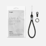 Ringke - Rope Hand Strap - Universal Buckel Ring, Round Carabiner, Adjustable, 7mm - Gray – Image 7