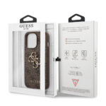 Guess - Hardcase 4G Big Metal Logo (GUHCP13L4GMGBR) - iPhone 13 Pro - Brown – Image 7