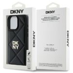 DKNY - Leather Quilted Stack Logo (DKHCP16XPQDSLK) - iPhone 16 Pro Max - Black – Image 8