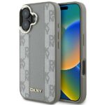 DKNY - Leather Checkered Pattern Magsafe (DKHMP16SPCPVSLE) - iPhone 16 - Beige