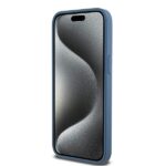 DKNY - Leather Monogram Pattern Metal Logo MagSafe (DKHMP15XPSHRPSB) - iPhone 15 Pro Max - Blue – Image 3