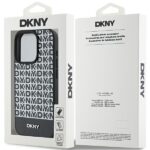 DKNY - Leather Printed Pattern Metal Logo MagSafe (DKHMP15XPSOSPK) - iPhone 15 Pro Max - Black – Image 8