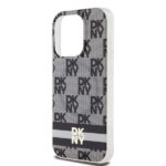 DKNY - IML Checkered Mono Pattern & Printed Stripes MagSafe (DKHMP15LHCPTSK) - iPhone 15 Pro - Black – Image 2