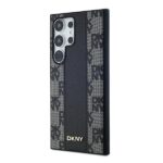 DKNY - Leather Checkered Mono Pattern MagSafe (DKHMS24LPCPVSLK) - Samsung Galaxy S24 Ultra - Black – Image 4