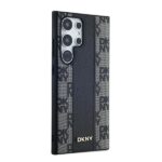 DKNY - Leather Checkered Mono Pattern MagSafe (DKHMS24LPCPVSLK) - Samsung Galaxy S24 Ultra - Black – Image 6