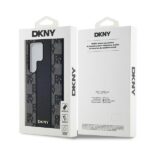 DKNY - Leather Checkered Mono Pattern MagSafe (DKHMS24LPCPVSLK) - Samsung Galaxy S24 Ultra - Black – Image 7