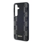 DKNY - Leather Checkered Mono Pattern MagSafe (DKHMS24SPCPVSLK) - Samsung Galaxy S24 - Black – Image 6