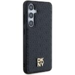 DKNY - Leather Pattern Metal Logo MagSafe (DKHMS24SPSHRPSK) - Samsung Galaxy S24 - Black – Image 7
