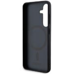 DKNY - Leather Pattern Metal Logo MagSafe (DKHMS24SPSHRPSK) - Samsung Galaxy S24 - Black – Image 4