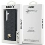 DKNY - Leather Pattern Metal Logo MagSafe (DKHMS24SPSHRPSK) - Samsung Galaxy S24 - Black – Image 8