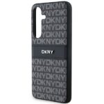 DKNY - Leather Mono Stripe & Metal Logo (DKHCS24MPRTHSLK) - Samsung Galaxy S24 Plus - Black – Image 4