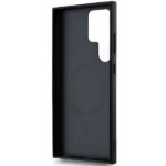 DKNY - Leather Pattern Metal Logo MagSafe (DKHMS24LPSHRPSK) - Samsung Galaxy S24 Ultra - Black – Image 3