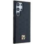 DKNY - Leather Pattern Metal Logo MagSafe (DKHMS24LPSHRPSK) - Samsung Galaxy S24 Ultra - Black – Image 2