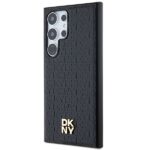 DKNY - Leather Pattern Metal Logo MagSafe (DKHMS24LPSHRPSK) - Samsung Galaxy S24 Ultra - Black – Image 5