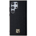 DKNY - Leather Pattern Metal Logo MagSafe (DKHMS24LPSHRPSK) - Samsung Galaxy S24 Ultra - Black – Image 4