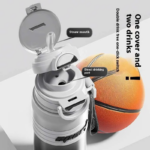 Techsuit - Thermos (THM9) - Sports Water Cup, 316 Stainless Steel Double-Layer, 680ml - White – Image 3