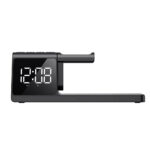 Havit - Wireless Charging Station 3in1 (W3042) - with Clock Display and Alarm, 15W - Black – Image 3