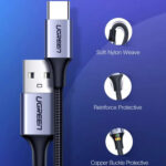 Ugreen - Data Cable Nickel Plating Aluminum Braid (60132) - USB to Type-C, 1.5m - White – Image 5