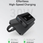 Anker - Power Bank Zolo (A1689H11) - Type-C, USB, 20000mAh, 30W, with Type-C Cable - Black – Image 2