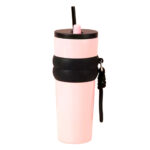 Techsuit - Thermos (THM7) - Car Cup, Single Pipette, Stainless Steel 316, 710ml - Pink