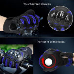 Techsuit - Touchscreen Gloves (OG105) - TDGO, for Motorcycle / ATV / Scooter, Size L - Blue – Image 2