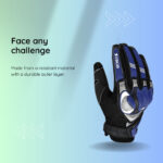 Techsuit - Touchscreen Gloves (OG105) - TDGO, for Motorcycle / ATV / Scooter, Size L - Blue – Image 5