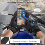 Techsuit - Touchscreen Gloves (OG105) - TDGO, for Motorcycle / ATV / Scooter, Size L - Blue – Image 4