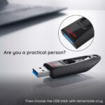 SanDisk - Memory Stick (SDCZ48-128G-U46) - USB 3.0 FlashDrive, 128GB, 130MB/s - Black – Image 6