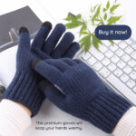 Techsuit - Gloves (ST0012) - from Alpaca Wool, Size 22cm - Light Grey – Image 6