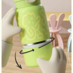 Techsuit - Thermos (THM8) - for Kids, Stainless Steel 316, 520ml - Green – Image 3