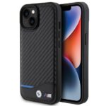 BMW - Leather Carbon (BMHCP15S22NBCK) - iPhone 15 - Black