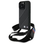 BMW - Leather M Edition Carbon Stripe & Strap (BMHCP16X23PSCCK) - iPhone 16 Pro Max - Black
