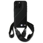 BMW - Leather M Edition Carbon Stripe & Strap (BMHCP16X23PSCCK) - iPhone 16 Pro Max - Black – Image 2