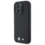 BMW - Leather Carbon Wrapped Metal (BMHCP16X23PUFWC) - iPhone 16 Pro Max - Black – Image 7