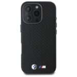 BMW - Leather Carbon Wrapped Metal (BMHCP16X23PUFWC) - iPhone 16 Pro Max - Black – Image 3