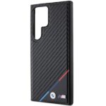 BMW - Leather Carbon Tricolor Line MagSafe (BMHMS24L23PUDTK) - Samsung Galaxy S24 Ultra - Black – Image 4