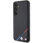BMW - Leather Carbon Tricolor Line MagSafe (BMHMS24S23PUDTK) - Samsung Galaxy S24 - Black – Image 5