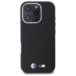 BMW - Leather M Smooth Full Wrapped Metal MagSafe (BMHMP16L23PMWK) - iPhone 16 Pro - Black – Image 3