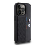 BMW - Hardcase Perforated Tricolor Line (BMHCP15X23PUPVK) - iPhone 15 Pro Max - Black – Image 3