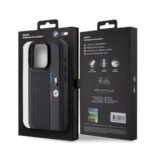 BMW - Hardcase Perforated Tricolor Line (BMHCP15X23PUPVK) - iPhone 15 Pro Max - Black – Image 7