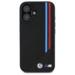 BMW - Leather M Meshed Tricolor Stripes MagSafe (BMHMP16S23PUTRK) - iPhone 16 - Black – Image 2