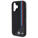 BMW - Leather M Meshed Tricolor Stripes MagSafe (BMHMP16S23PUTRK) - iPhone 16 - Black – Image 5